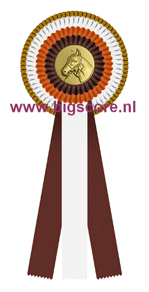 R 04 Multi 4-Ringsrozet Ø 15,5 L: 39,5 cm Blanco met optie Full-Colour logo Ø 50 mm